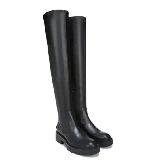 New SARTO By Franco Sarto Black Over-the-Knee Tall Boots A-FERA 6 Wide Calf NWT - Picture 1 of 10